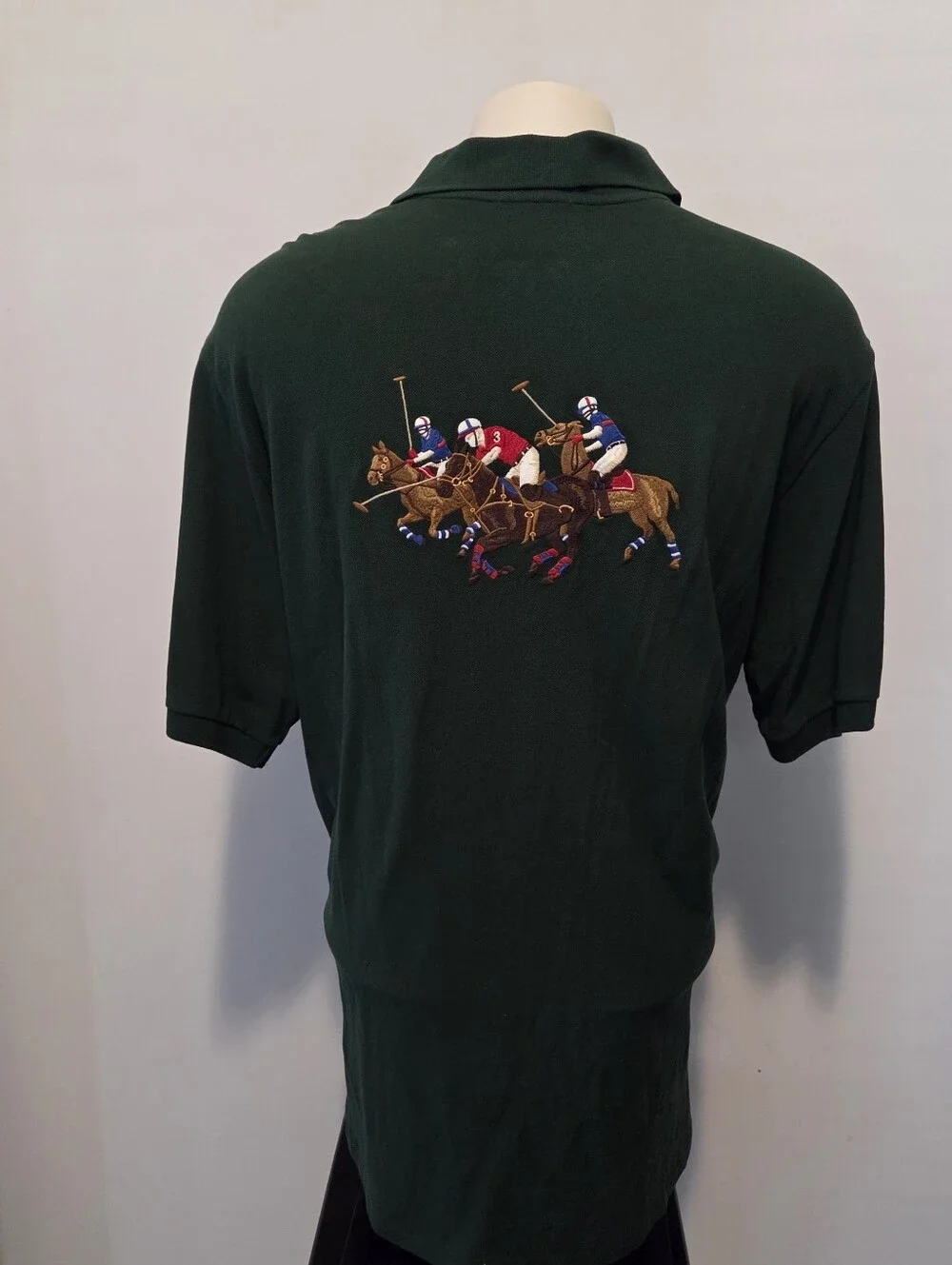 Polo Ralph Lauren Mens Big Triple Pony Short Sleeve Polo Green BIG &TALL XLT